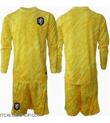 Olanda Portiere Seconda Maglia Bambino Europei 2024 Manica Lunga (+ Pantaloni corti)